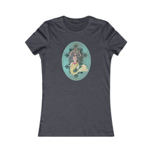 Load image into Gallery viewer, Slim Fit Tee: Serafina, Black Mermaid