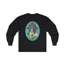 Load image into Gallery viewer, Unisex Ultra Cotton Long Sleeve Tee; Serafina, Black Mermaid