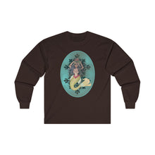 Load image into Gallery viewer, Unisex Ultra Cotton Long Sleeve Tee; Serafina Black Mermaid, Black Hair