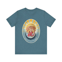 Load image into Gallery viewer, Unisex Jersey Short Sleeve Tee; Scarlett Redhead Mermaid