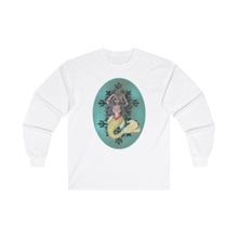 Load image into Gallery viewer, Unisex Ultra Cotton Long Sleeve Tee; Serafina Black Mermaid, Black Hair