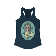 Load image into Gallery viewer, Women's Ideal Racerback Tank: Serafina, Black Mermaid, Black Hair