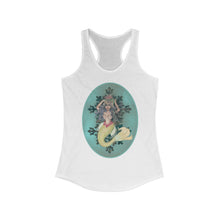 Load image into Gallery viewer, Women's Ideal Racerback Tank: Serafina, Black Mermaid, Black Hair