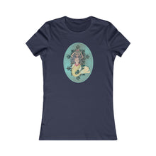 Load image into Gallery viewer, Slim Fit Tee: Serafina, Black Mermaid