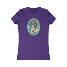 Load image into Gallery viewer, Slim Fit Tee: Serafina, Black Mermaid