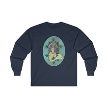 Load image into Gallery viewer, Ultra Cotton Long Sleeve Tee; Serafina African Mermaid Black Hair