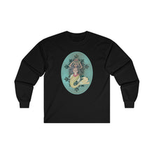 Load image into Gallery viewer, Ultra Cotton Long Sleeve Tee; Serafina African Mermaid Black Hair