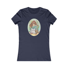 Load image into Gallery viewer, Slim Fit Tee: Alluria, Brunette Mermaid