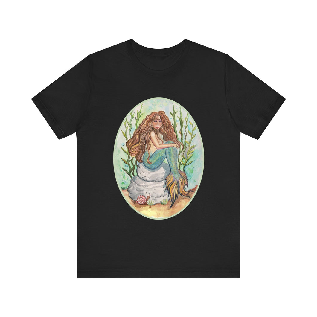 Unisex Jersey Short Sleeve Tee; Alluria Brunette Mermaid