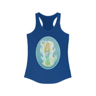 Women's Ideal Racerback Tank: Melusina Blonde Mermaid
