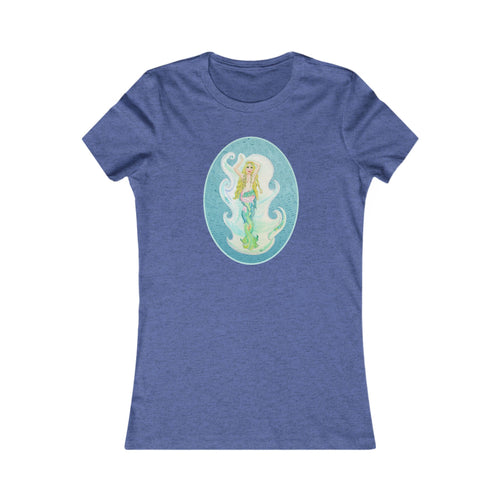 Slim Fit Tee: Melusina, Blonde Mermaid