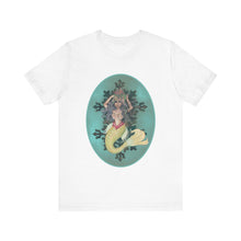 Load image into Gallery viewer, Unisex Jersey Short Sleeve Tee; Serafina Black Mermaid, Black Hair