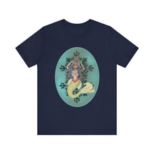 Load image into Gallery viewer, Unisex Jersey Short Sleeve Tee; Serafina Black Mermaid, Black Hair