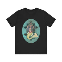 Load image into Gallery viewer, Unisex Jersey Short Sleeve Tee; Serafina Black Mermaid, Black Hair