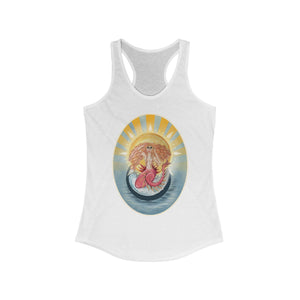 Women's Ideal Racerback Tank: Scarlett Redhead Mermaid