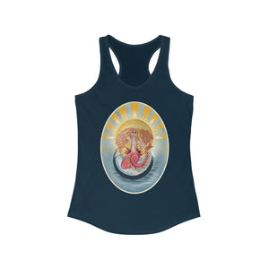 Women's Ideal Racerback Tank: Scarlett Redhead Mermaid