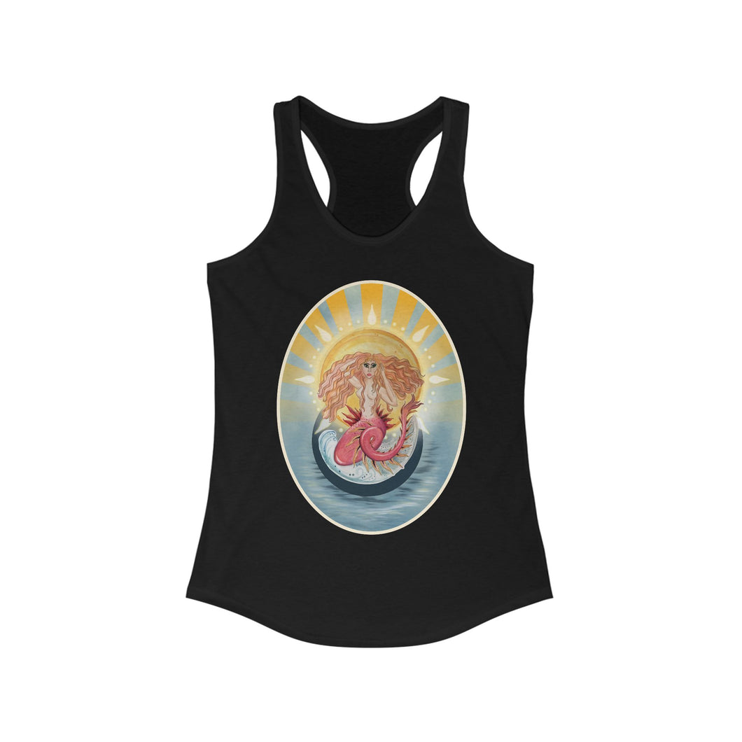 Women's Ideal Racerback Tank: Scarlett Redhead Mermaid