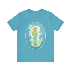 Unisex Jersey Short Sleeve Tee; Melusina Blonde Mermaid