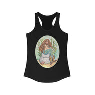 Women's Ideal Racerback Tank: Alluria Brunette Mermaid