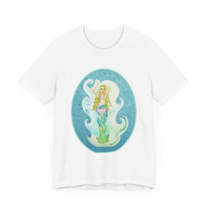 Unisex Jersey Short Sleeve Tee; Melusina Blonde Mermaid