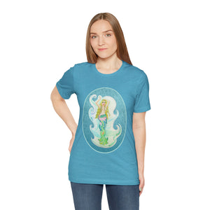 Unisex Jersey Short Sleeve Tee; Melusina Blonde Mermaid