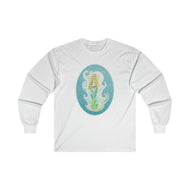 Ultra Cotton Long Sleeve Tee; Melusina Blonde Mermaid