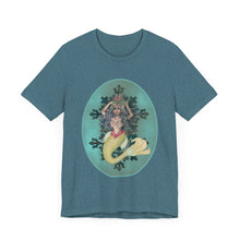 Load image into Gallery viewer, Unisex Jersey Short Sleeve Tee; Serafina Black Mermaid, Black Hair