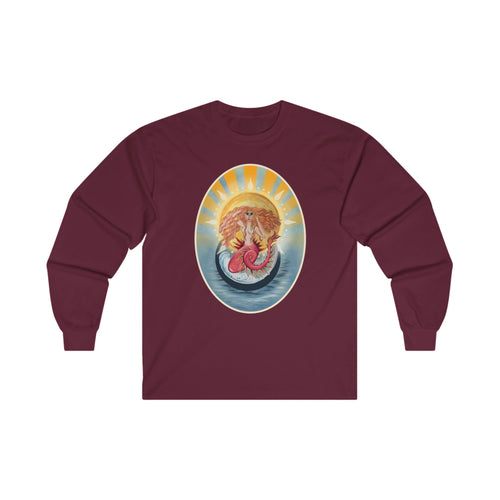 Unisex Ultra Cotton Long Sleeve Tee; Scarlett, Redhead, Mermaid