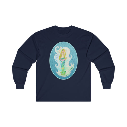 Unisex Ultra Cotton Long Sleeve Tee; Scarlett, Redhead, Mermaid