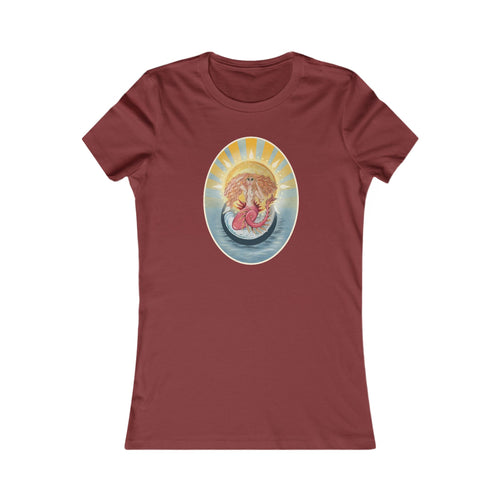 Slim Fit Tee: Scarlett, Redhead Mermaid