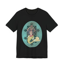 Load image into Gallery viewer, Unisex Jersey Short Sleeve Tee; Serafina Black Mermaid, Black Hair