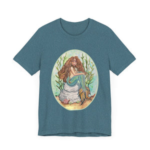 Unisex Jersey Short Sleeve Tee; Alluria Brunette Mermaid