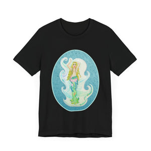 Unisex Jersey Short Sleeve Tee; Melusina Blonde Mermaid