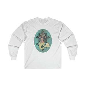 Ultra Cotton Long Sleeve Tee; Serafina African Mermaid Black Hair