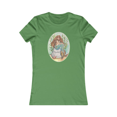 Slim Fit Tee: Alluria, Brunette Mermaid