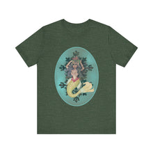 Load image into Gallery viewer, Unisex Jersey Short Sleeve Tee; Serafina Black Mermaid, Black Hair