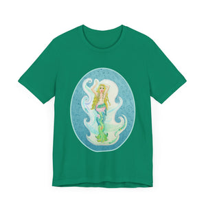 Unisex Jersey Short Sleeve Tee; Melusina Blonde Mermaid