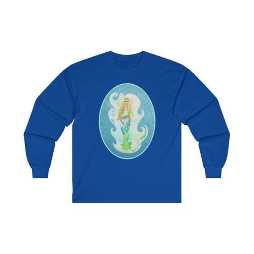 Unisex Ultra Cotton Long Sleeve Tee; Melusina, Blonde, Mermaid